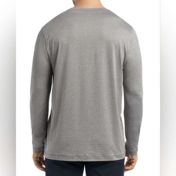 Men's Hurley Long Sleeve Moisture Wicking Shirt, Grey, Large, Pre-owned - Picture 3 of 9